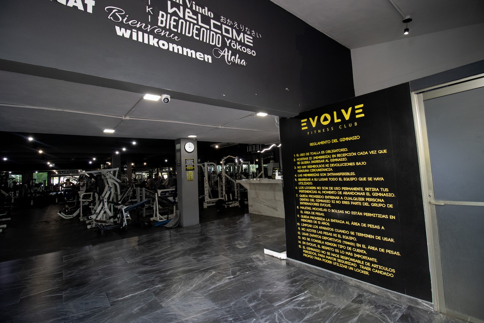 Reception at Evolve Gym Nader Cancún
